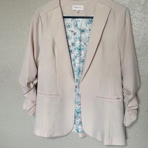 Skies are Blue blazer in a sheer pink blush